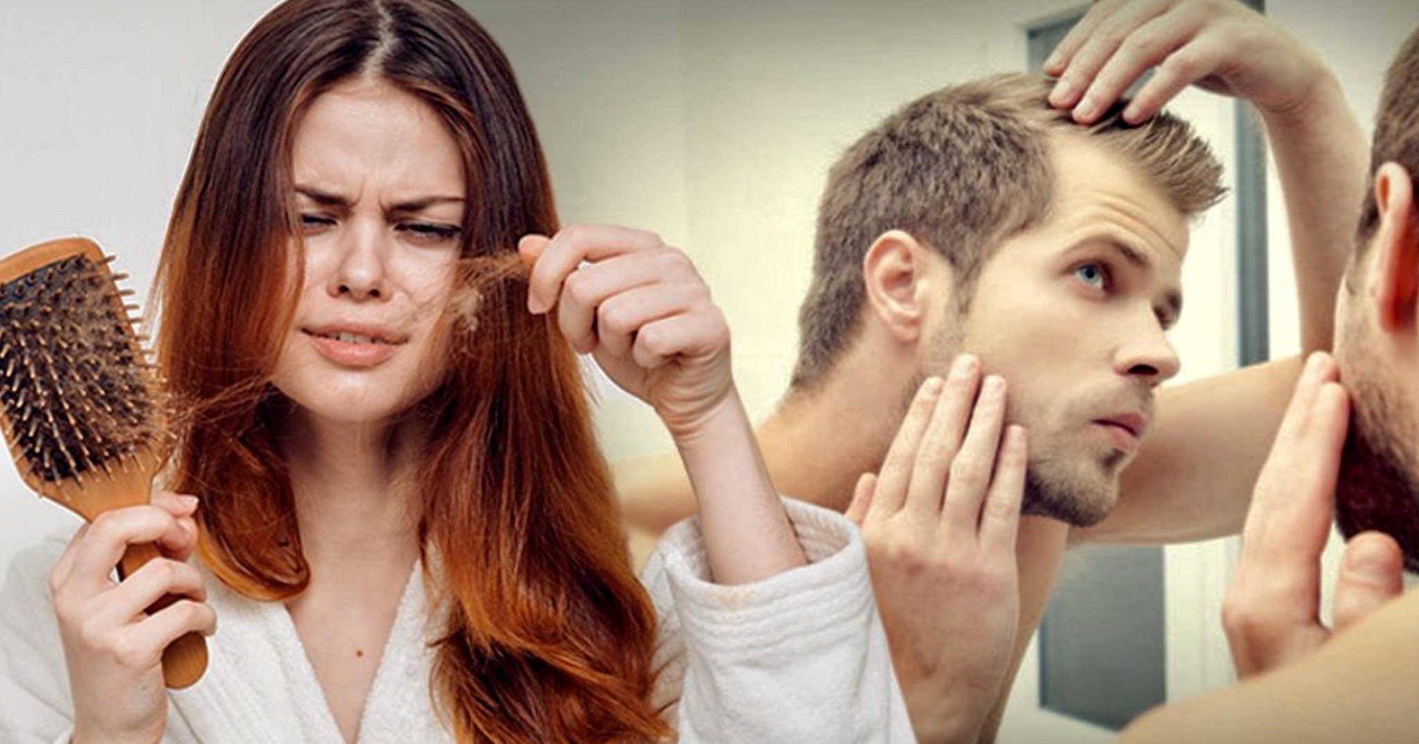 A man is brushing his hair with a comb.